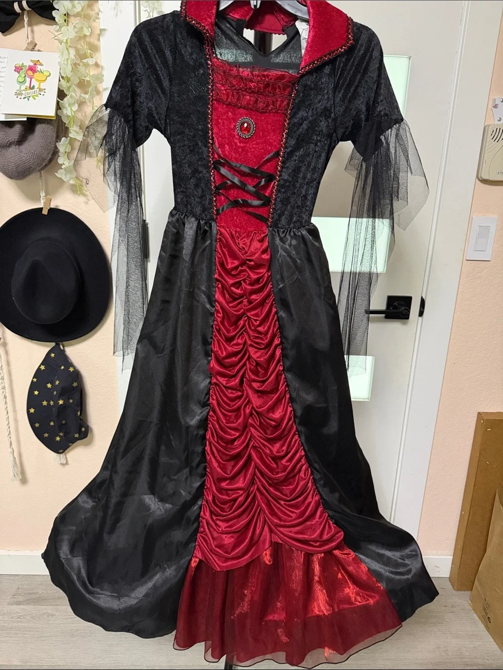 Kids Red and Black Vampire Princess Costume - Brand Unspecified